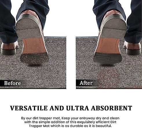 Wash & Clean Door Mat - Grey